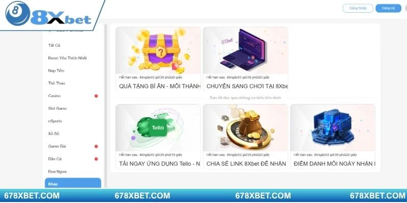 Danh sách khuyến mãi 8XBET giá trị nhất mà bạn không nên bỏ lỡ