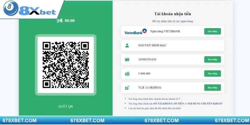 3 phương thức thanh toán phổ biến hỗ trợ nạp tiền 8XBET cực nhanh