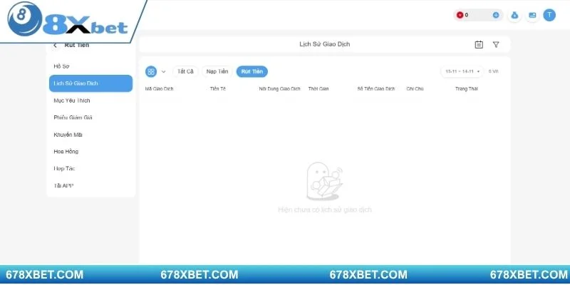 Đảm bảo tài khoản đủ số tiền trước khi gửi yêu cầu rút