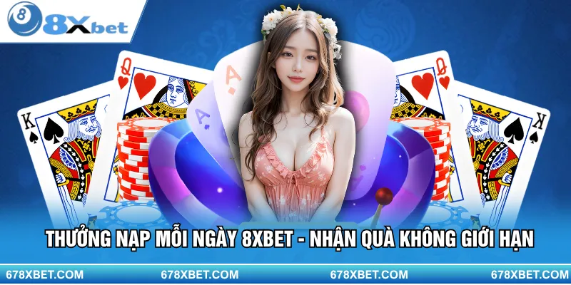 Thưởng nạp mỗi ngày 8XBET – nhận quà cực đã, không giới hạn!